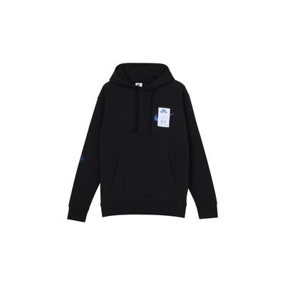 Nike Moletom com Capuz Estampa de Logo Cor Sólida Masculino Tops Preto DX1084-010