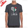 Palestijns Hart T-shirt Arabische Palestina Kalligrafie Tee Vlagkleuren Keffiyeh Elementen Gaza Streetwear Nieuw Casual Simpel