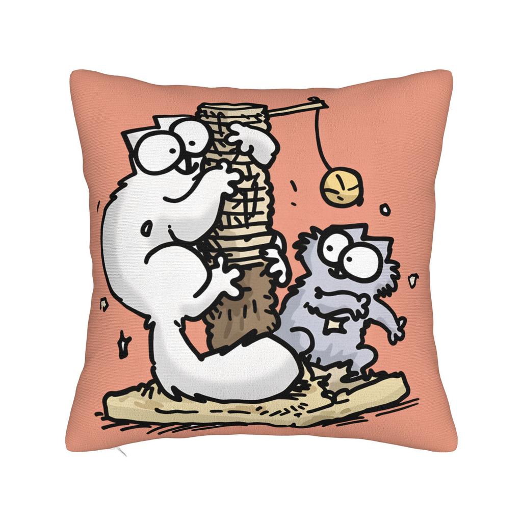 Pillow Cover Humorous Cartoon Cat Simons Cat Vintage Pillow Case For Sofa Home Decoration Pillowcases