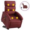 VidaXL Electric Massage Recliner, Relaxation Chair with Adjustable Backrest and Footrest, Seat of 3204065