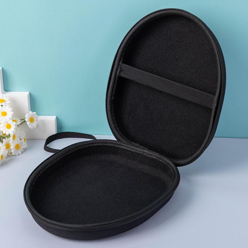 Foldable EVA Anti-Fall Portable Headphone Storage Bag with Zipper for Large Neck-Hanging Bluetooth Headphones