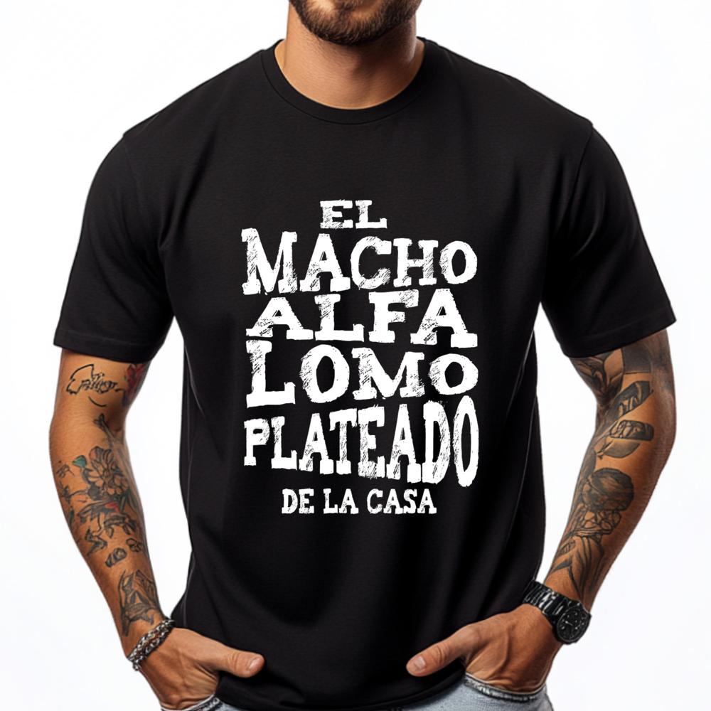 

Macho Alfa Lomo Plateado Designer T Shirt Camiseta Masculina Graphic Tee Shirt Mens Clothing Japan Style - Men s Summer Cotto... S разноцветный