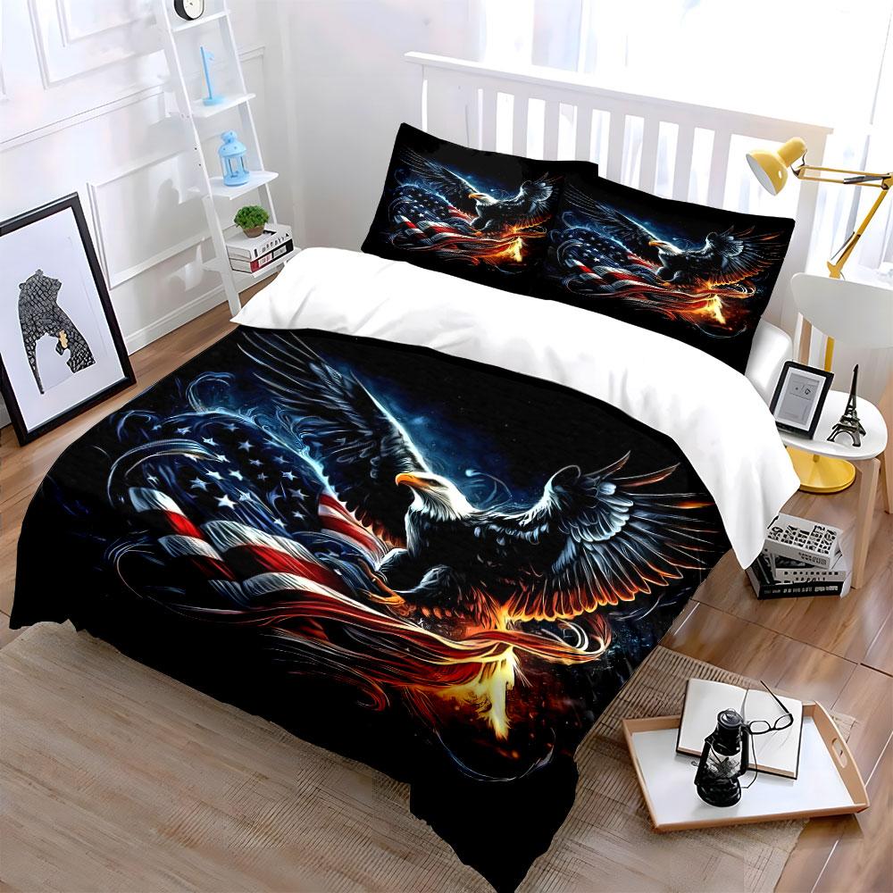 Eagle and American Flag. Bedding Sets Duvet Cover Sets Duvet Covers Pillowcases(1 * Duvet Cover 2 * Pillowcases Without Duvet Insert)