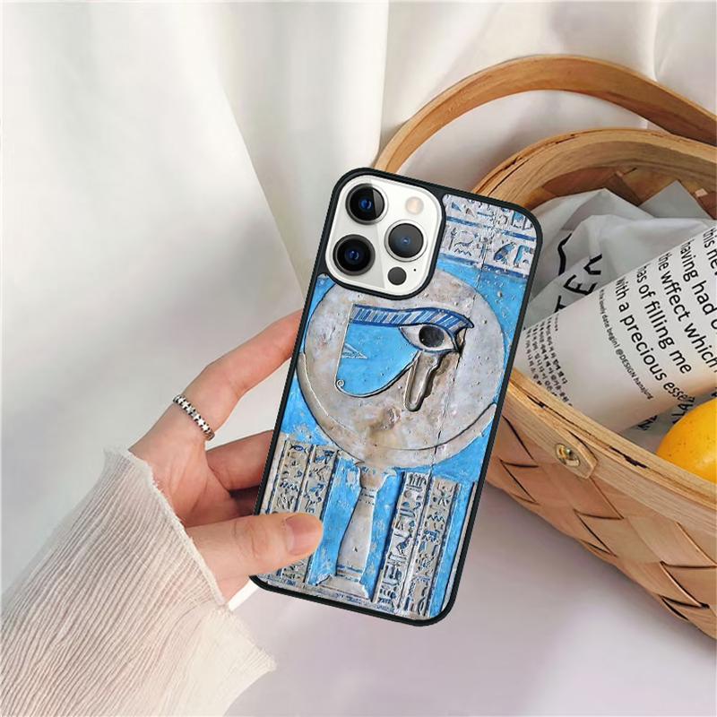 Sacred Eye of Horus Egypt Fresco Phone Case For iPhone 17 Air 16 15 14 11 12 13 Pro  MAX Plus coque Cover Shell