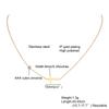 Sideways Cross Necklaces for Women Girls Jewelry, Dainty Gold Color Stainless Steel Simple Choker Collar Fashion Gift for Her