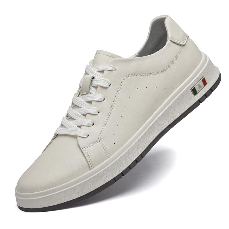

Fashion Lightweight Athletic Fashion Sneakers for Men Breathable Comfortable Walking Shoes Men s Genuine Leather Lace-Up Casual Sneakers 45