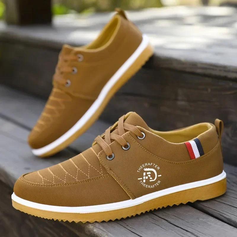 Man Canvas Shoes Fashion Platform Sneakers for Men Casual Walking Breathable Shoes Male Loafers Zapatillas Hombre 2026