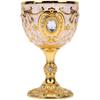 Alloy Vintage Chalice Gold And White Metal Wine Cup Engraving Wine Cup  Whiskey Tasting