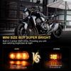 2/4 PCS 8mm Mini Motorcycle LED Turn Signal Lights Amber Flashing Light Blinker Turn Signal Lamp 12V Indicator Lamp Accessories