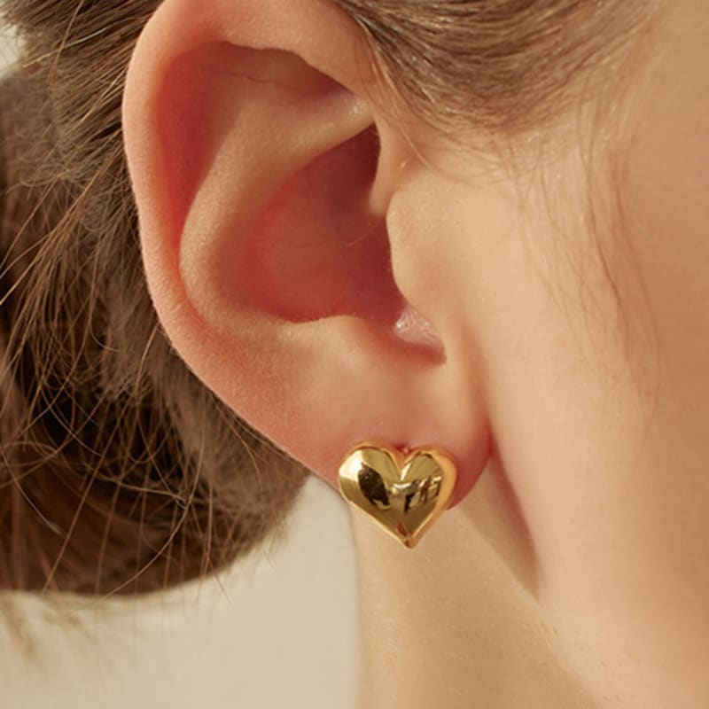 Lewe Volume heart earring