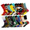 Fashion Colorful Brand Men Socks 20 Colors Striped Plaid Diamond Socks Men Cotton Casual Crew Socks