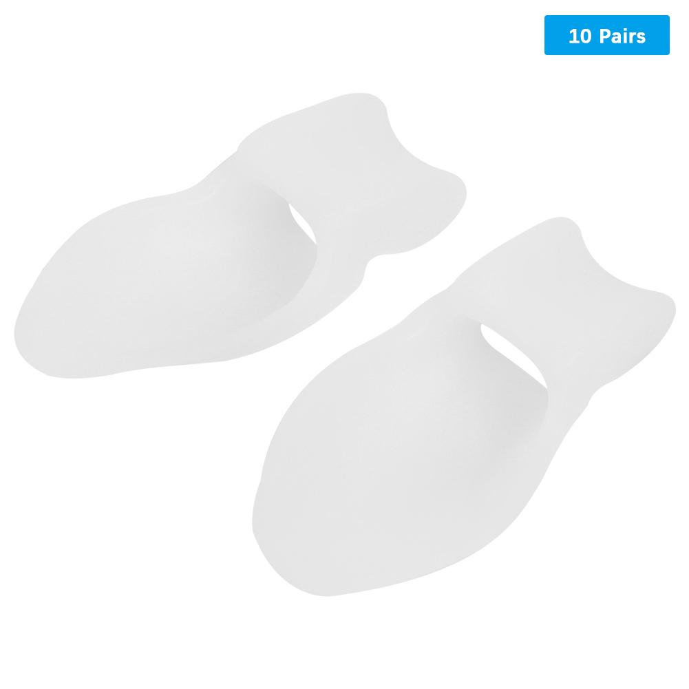 10 Pairs Reusable Toe Separator Silicone Soft Comfortable Insole Correction Foot Pad