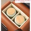 Solid Color Leather Tea Packa Empty Gift Box Longjing Black Teas Single Can Double Can Box Annual Meeting Gifts Earthquake-proof