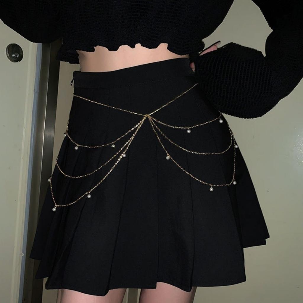 Creative Multilayer Imitation Pearl Tassel Waist Chain For Women Men Fashion Sexy Bikini Summer Beach Belly Chain Body Jewelry
