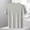 MONTAGUT Men's Ice-Cool Mulberry Silk Blend V-Neck T-Shirt