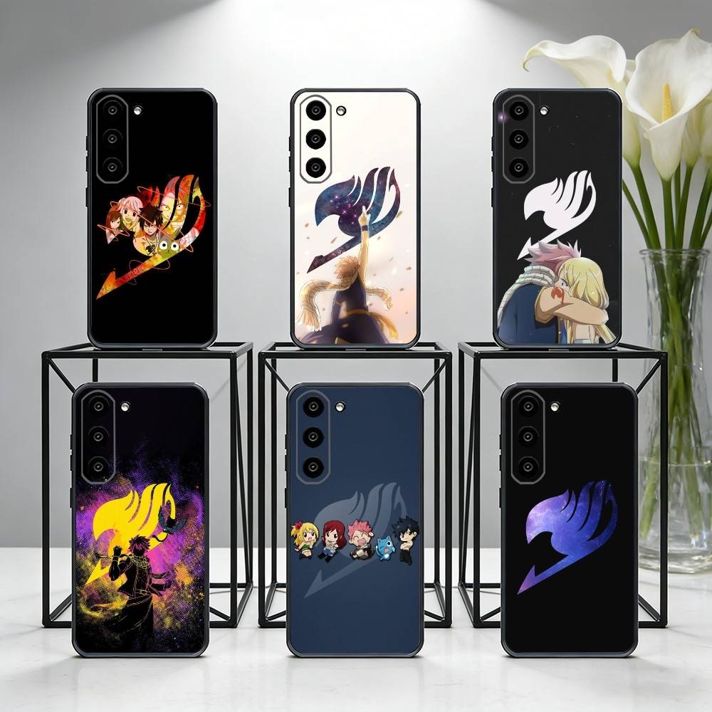 Anime F-Fairys LOGO T-Tail Phone Case For Samsung Galaxy A73,A72,A71,A70,A53,A52,A51,Others Soft Black Cover