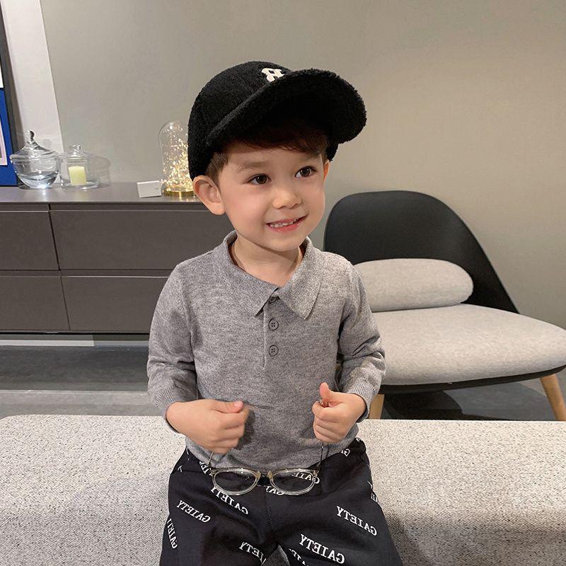 [In Stock] Boys' Cool & Stylish Knitted Sweater - 2023 Fall/Winter Collection for Small & Medium-Sized Kids