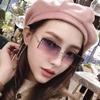Vintage Fashion Sunglasses Rimless Frameless Rectangle Shades Gradient UV400 Summer Traveling Sun Glasses for Women