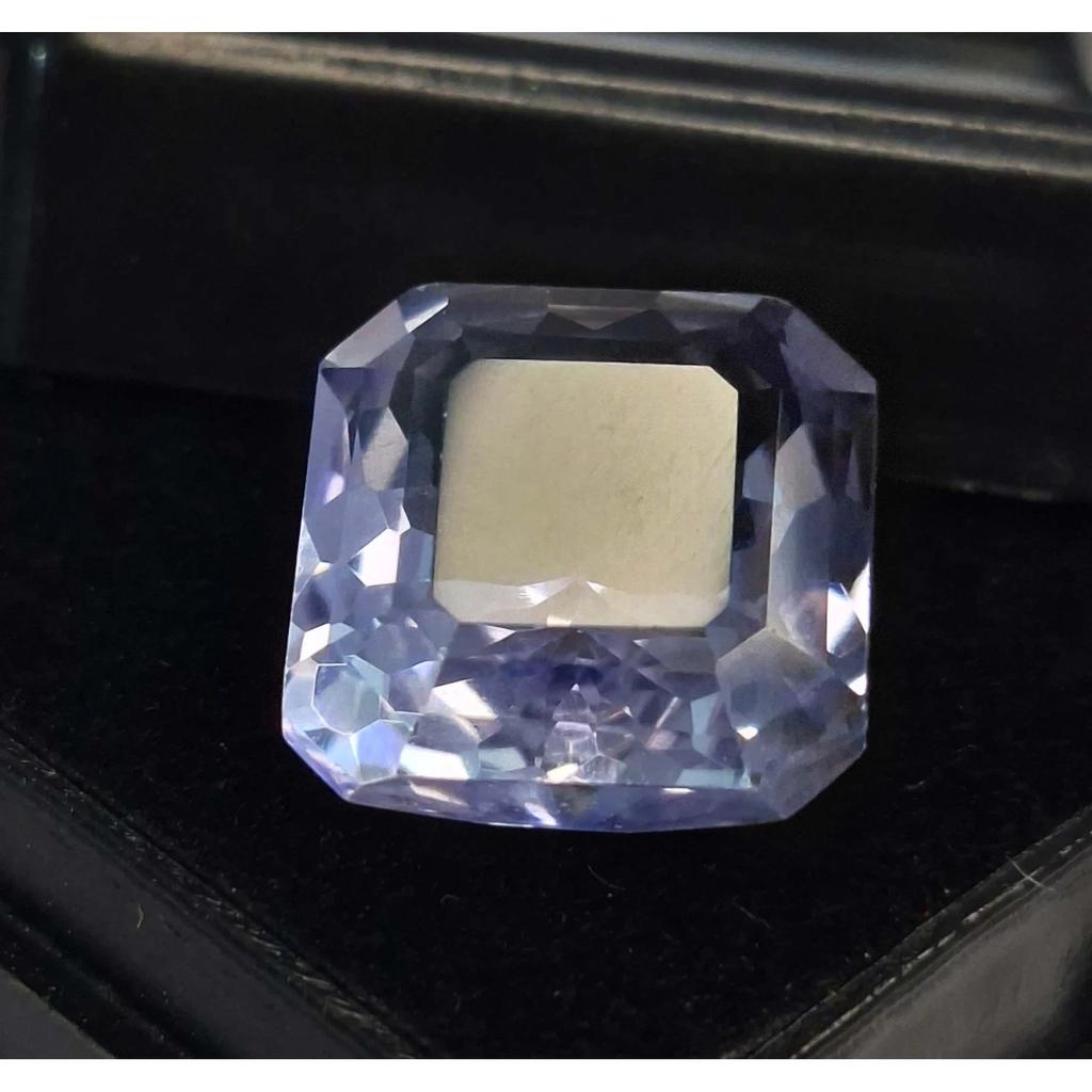 Fabulous Natural Light Blue Sapphire 10-12 Ct Asscher Cut Certified Gemstone