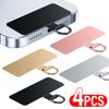 4/1PCS Ultra Thin Stainless Steel Phone Tether Tab Universal Cellphones Lanyard Patch Gasket Hang Rope Straps Metal Card Clip