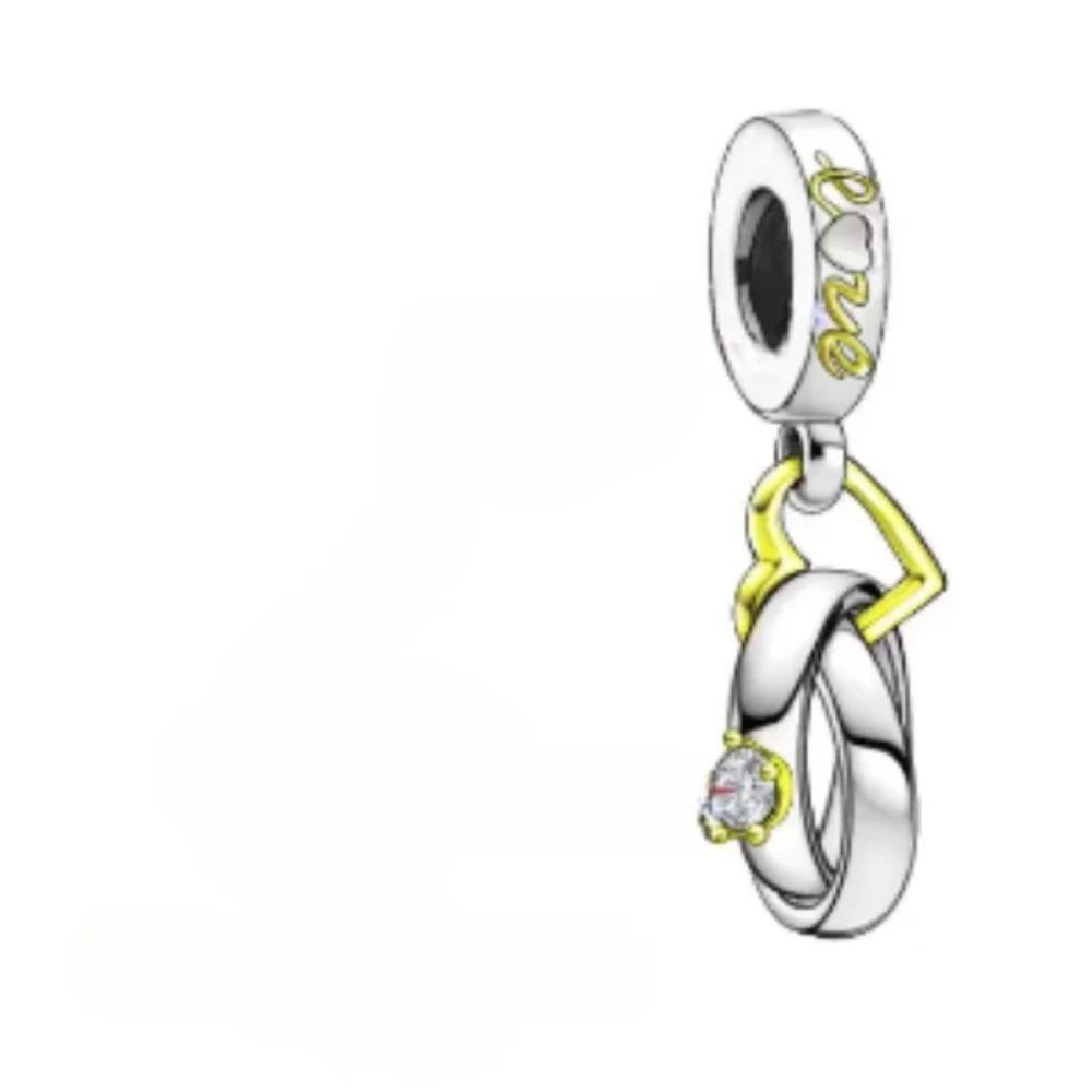 925 Silver Golden Charm Crown Family Tree Safety Chain Hollow Beads for Women DIY Bracelets Jewelry