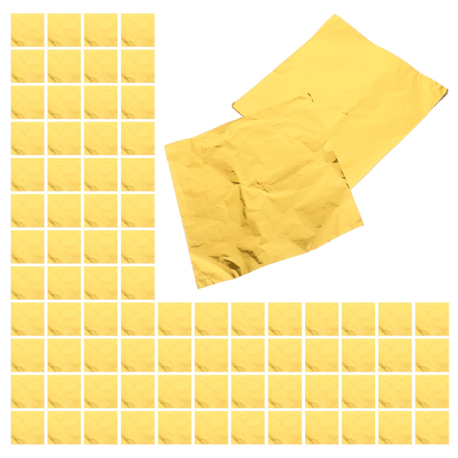 

100 шт. Упаковка из фольги, алюминиевая банка для барбекю, бумага для миксера для торта, обертка для детских закусок, конфет, сладостей невесты золотистый