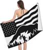 Dominican Republic Flag Beach Towel Fashionable Bath National Flag Style Blanket Lightweight Vintage Beach Towel Thin Towels
