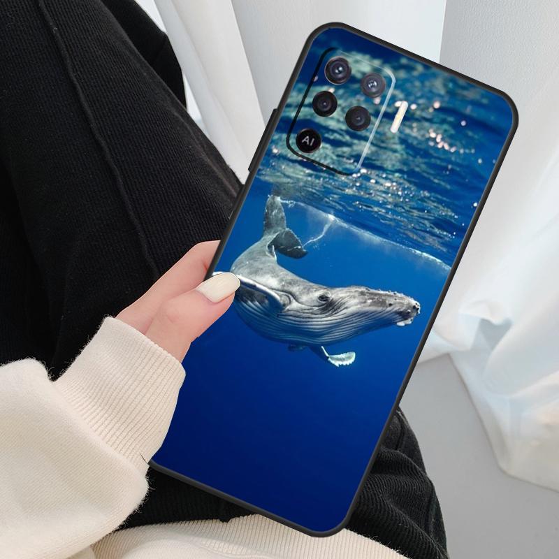 Ocean Whale Shark Waves Case For Oppo A96 A76 A16 A60 A98 A58 A78 A18 A38 A80 A40 A77 A57 A17 A74 A54 A94 A15 A5 Pro
