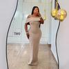 Cross-Border Women's Sexy One-Shoulder Bandage Evening Dress