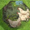 Galline in Giardino: Un abbinamento perfetto per la tua avventura all'aperto   Ombrello Apri/Chiudi Automatico, Accessorio da Viaggio Leggero e Resistente, Regalo Ideale