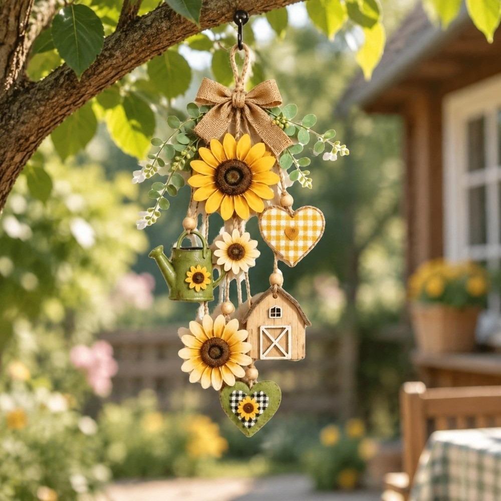 Wooden Autumn Theme Decorations Kit Maple Leaf Fall Harvest Pendant Material Kit Party