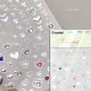 Lovely Strawberry Cherry Bowknot Lace Crystal Rhinestone Line Rococo Chic Adhesive Nail Art Sticker Manicure Decals