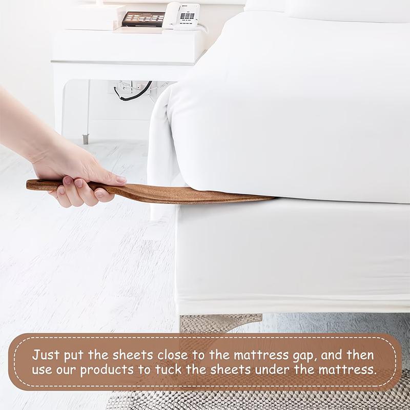 1/2 Pezzi Sollevatore Materasso in Legno Per Cambiare Lenzuola e Grembiuli Strumento per Infilare la Gonna del Letto Proteggi Schiena e Mani Strumento per le Faccende Domestiche