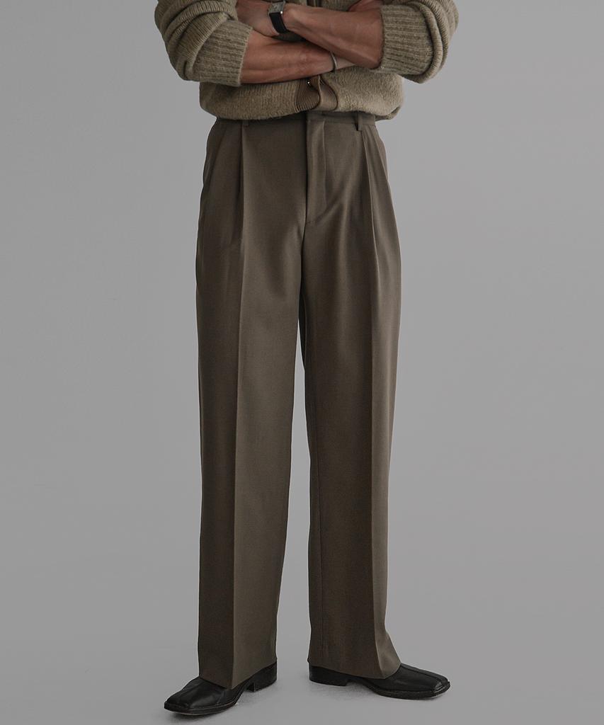 Baulopeulodeogteu Wool Tr Wide Slacks [Mocha Beige]