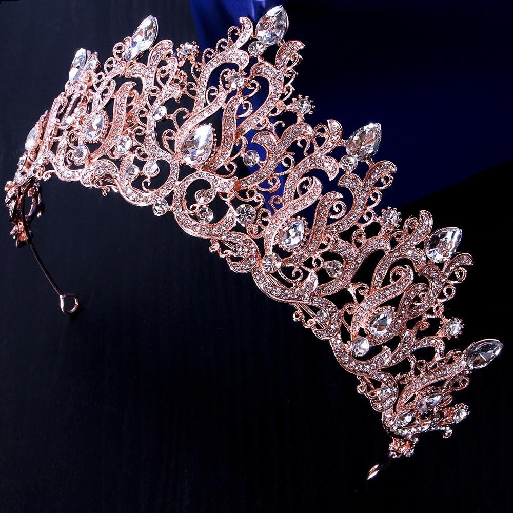 Queen Party Pageant Princess Tiara Crystal Rhinestone Crown Baroque Luxury Crown  Women
