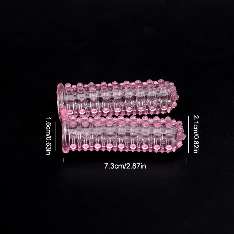 1Pcs  Wolf Tooth Double-Finger Together Finger Cover For Adult Couples Sexual Women Clitoral Vaginal Massage Sex Toys