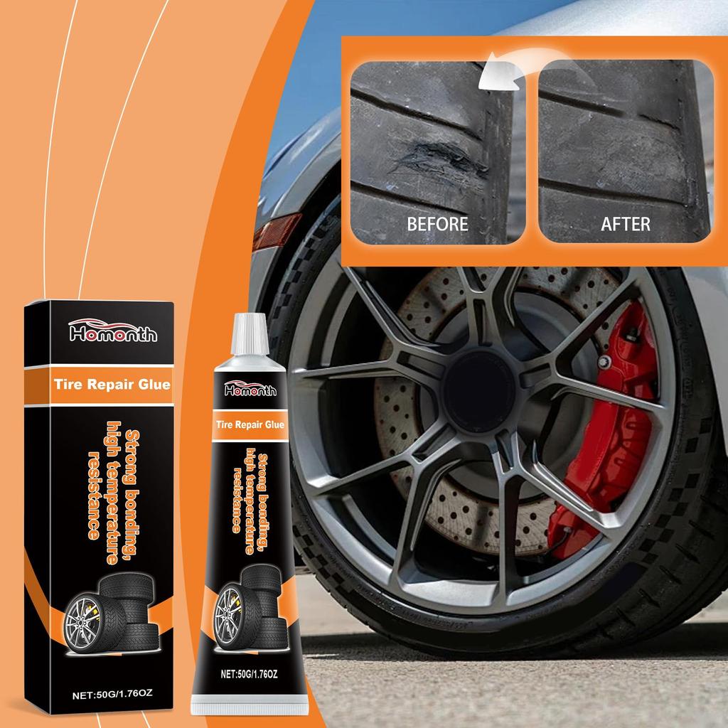 Homonth Car Tire Repair Gel Repair Car Tire Side Crack Scratch Daily Care Repair Gel