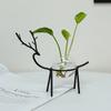 Terrarium Hydroponic Plant Vases Flower Pot Transparent Vase Iron Deer Frame Glass Fish Tank Home Tabletop Plants Bonsai Decor