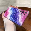 Gentle Atmosphere Pink and Blue Gradual Change Galaxy Star Mobile Phone Case Samsung S24/S23Ultra Anti-drop