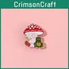 Cute Cartoon Mushroom Frog Brooch Pin Cute Decorative Badge For Backpack And Clothing