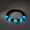 Ocean Wind Luminous Sea Turtle Beaded Bracelet Volcanic Stone Starfish Embellished String Shining Colorful Light Gift