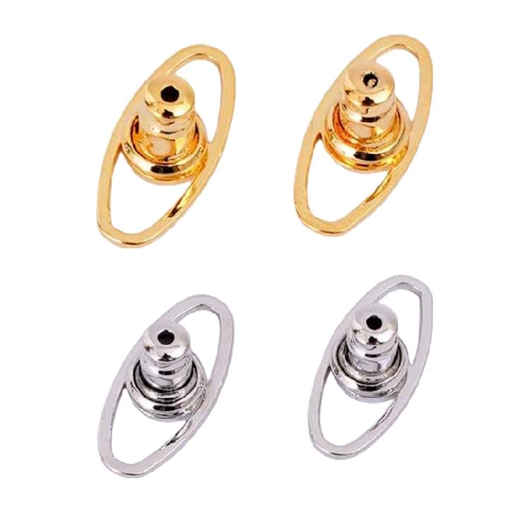

4pcs Earring Support Lifter Backs Comfortable Earring Stabilizers Elegant Ear Studs Stoppers Backings for Daily Wear срібний/золотий