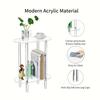 Acrylic Oval Side Table, 2-Layer Bedside Table, Perfect for Storage in Living Room, Bedroom and Bathroom