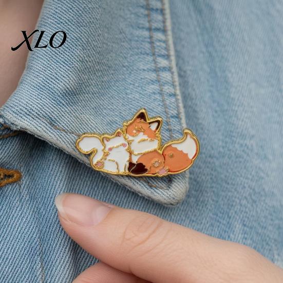 Enamel Penguin Pin Animal Brooch Pin, Bear Fox Dog Hedgehog Badge, Shape Badges Men Women Alloy for Coats Sweaters Scarves