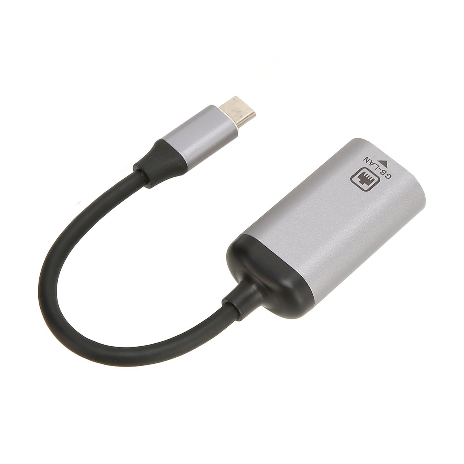 

Адаптер USB C до RJ45 1000 Мбіт/с Висока швидкість Plug and Play Металевий корпус Адаптер LAN до USB C для ноутбука