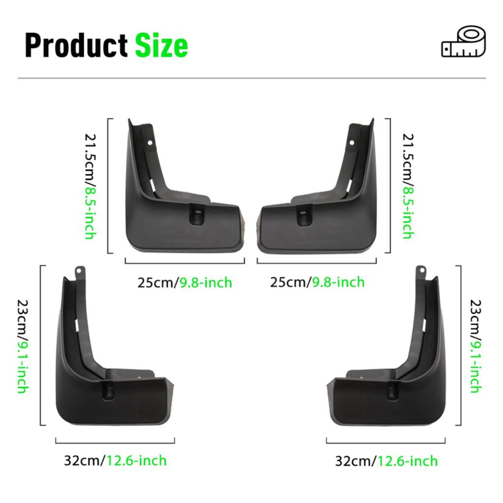 4PCS Car Mud Flaps Splash Guards Mudguards Car Mud Flaps Compatible with Chery Tiggo 7 Pro 2020 2021