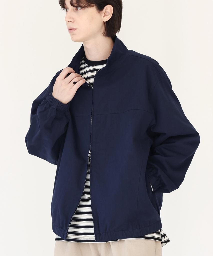 Moderment 2-Way Full-Zip Oversized Cotton Jacket [Navy]