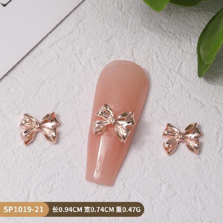 3D Metal Bows Nail Charms Nail Jewels Ribbow Bowknot Nail Art Decorations Nail Stud Nail Art Accessories for Women Girls