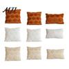 Fall Decor Pillow Case Pumpkin Pattern Pillowcase Solid Color Hide Zipper Soft Wool Pillowcases Velvet Halloween Cushion Cover Home Durable