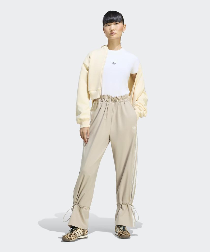 adidas Nylon Paper Bag Fleece Track Pants - Khaki / Lg4284